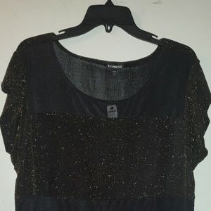 Black and gold shimmer blouse